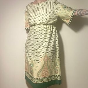 Vintage 70s paisley and flower dress